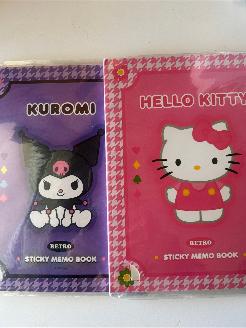 Sanrio Hello Kitty & Kuromi Sticky Memo Books - Pink & Purple
